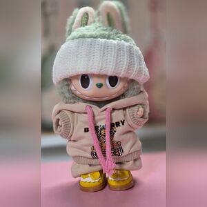 Nice Beige Lux Labubu Outfit. Included Hoodie,pants,shoe,hat. Doll Not Included